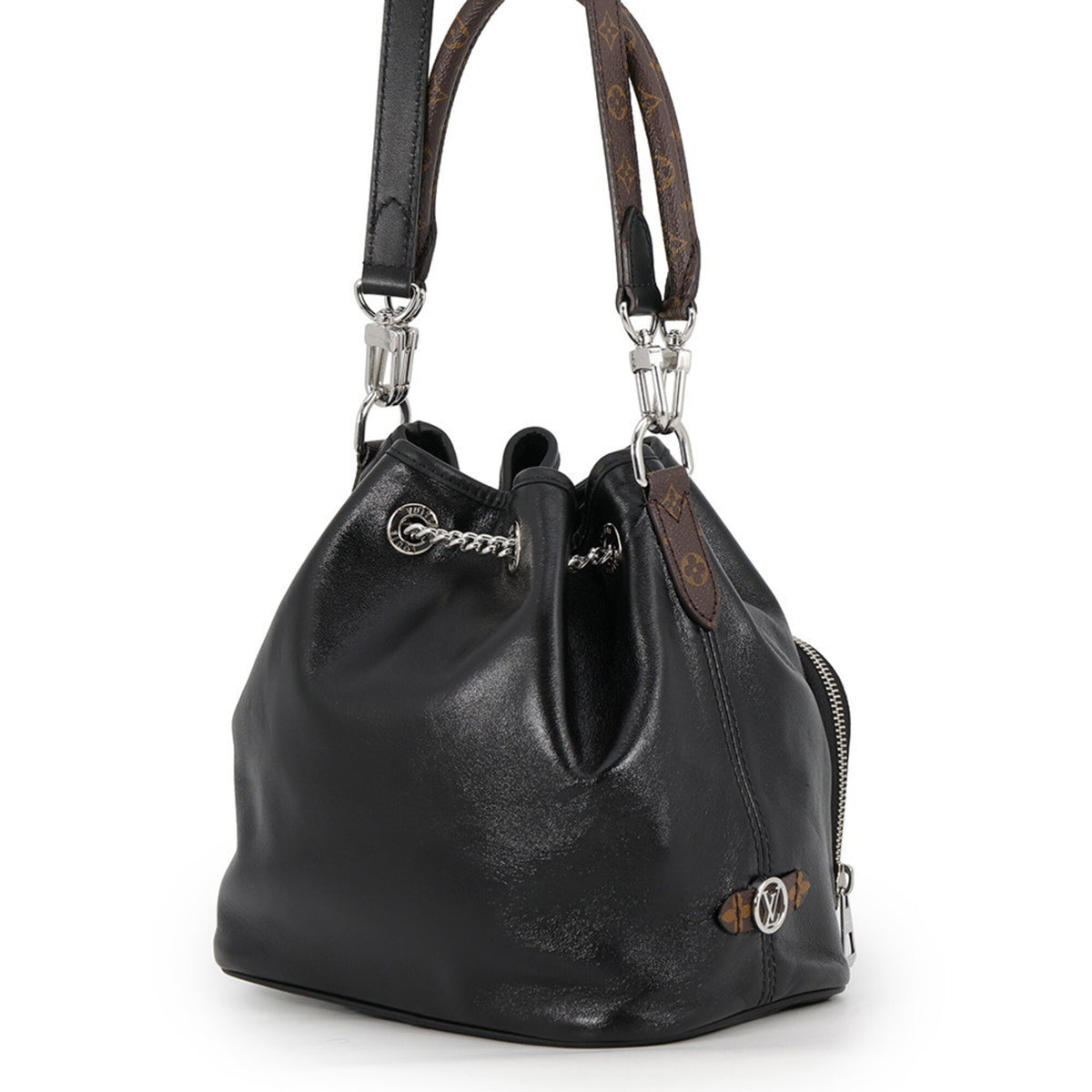 Louis Vuitton Black Noir Leather Handbag (Pre-Owned)