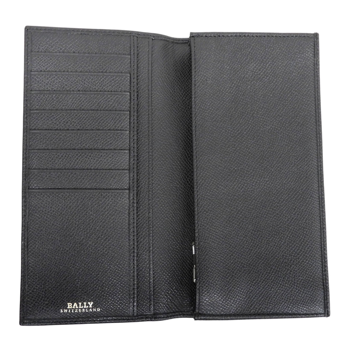 Bally Black Leather Long Wallet (Bi-Fold) (Pre-Owned)