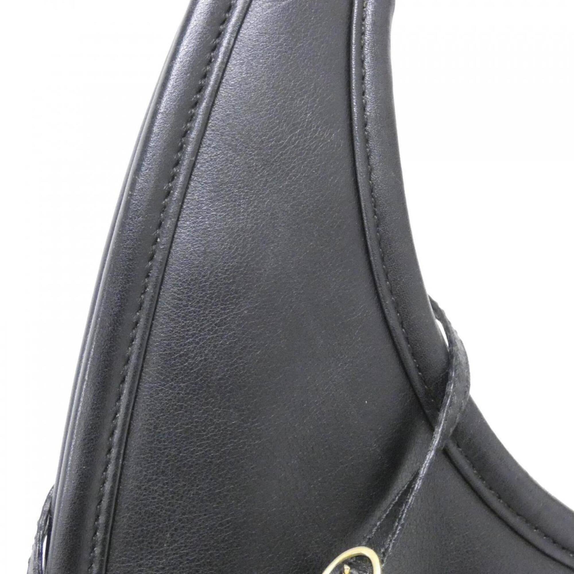 Christian Dior Black Leather Shoulder Bag (Pre-Owned)