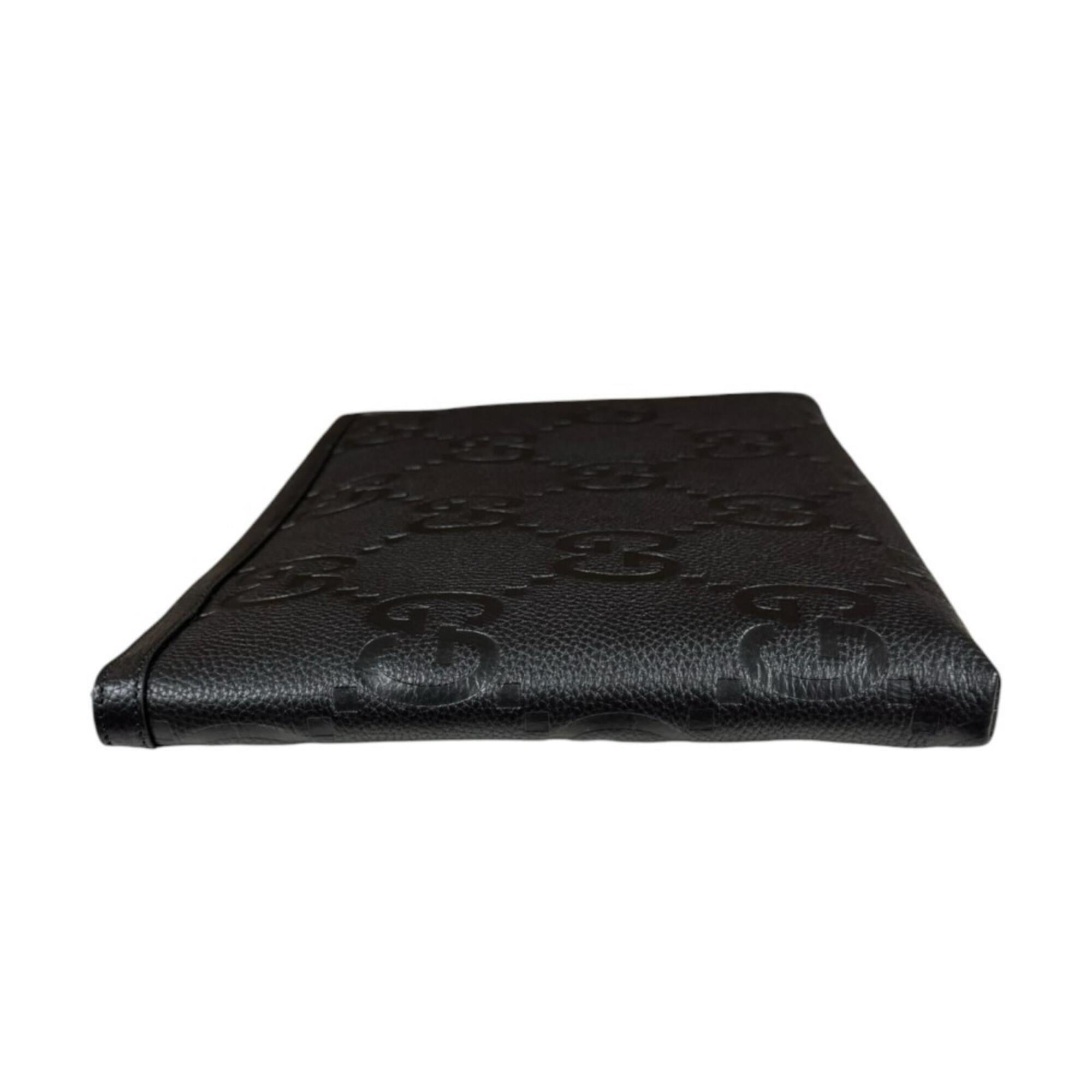 Gucci Black Leather Clutch Bag (Pre-Owned)