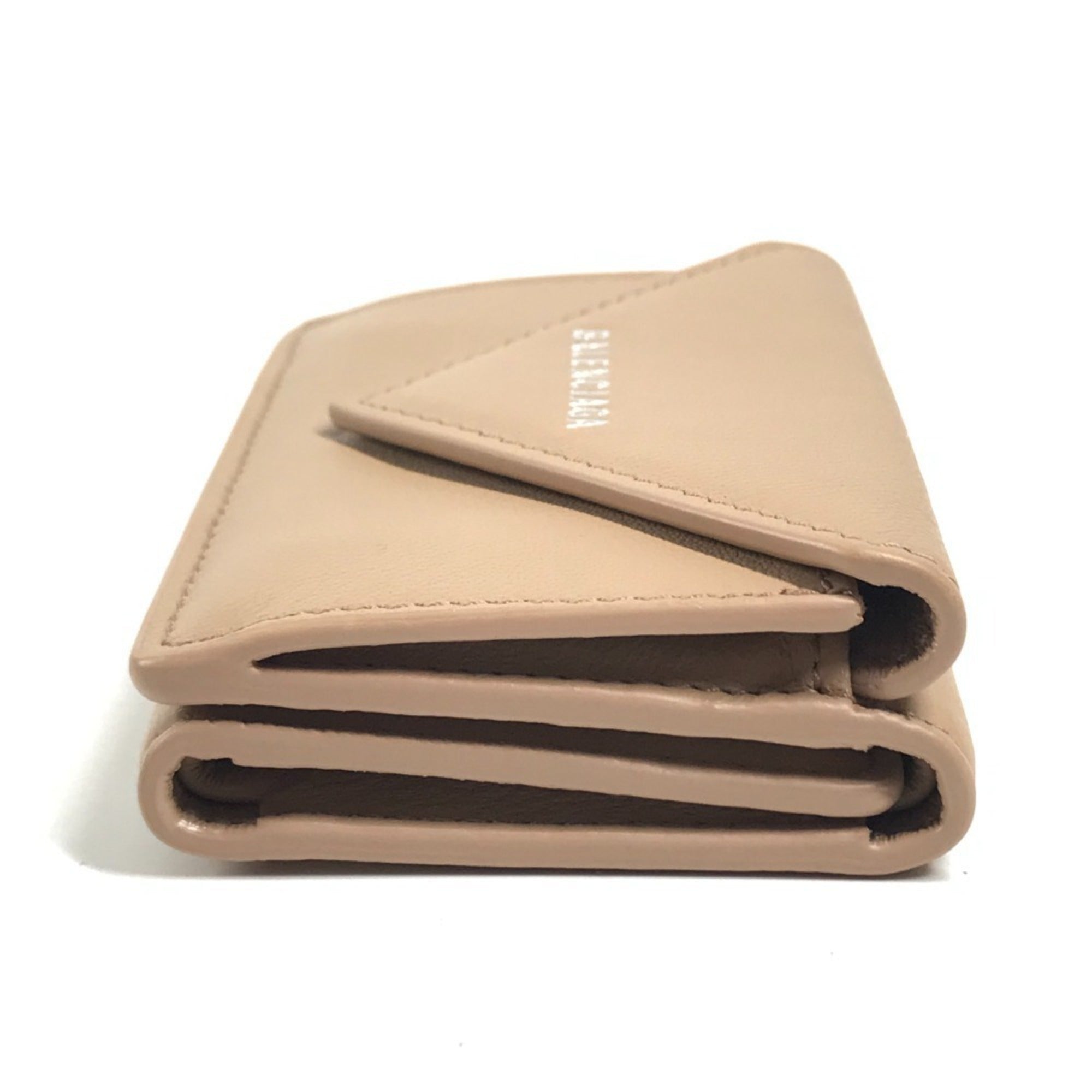 Balenciaga Beige Leather Wallet (Tri-Fold) (Pre-Owned)