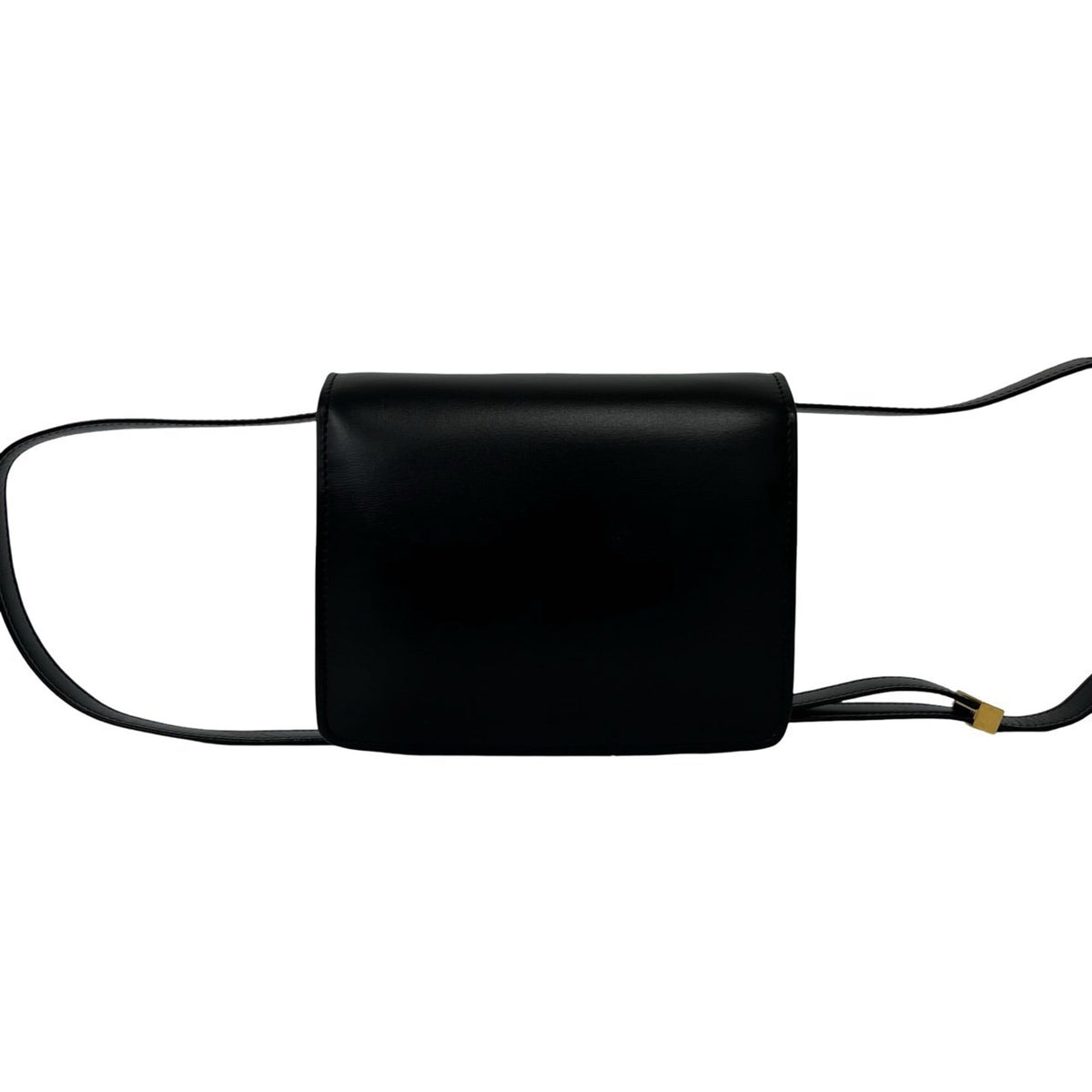 Celine Black Leather Crossbody Bag Pochette Shoulder Bag (Pre-Owned)