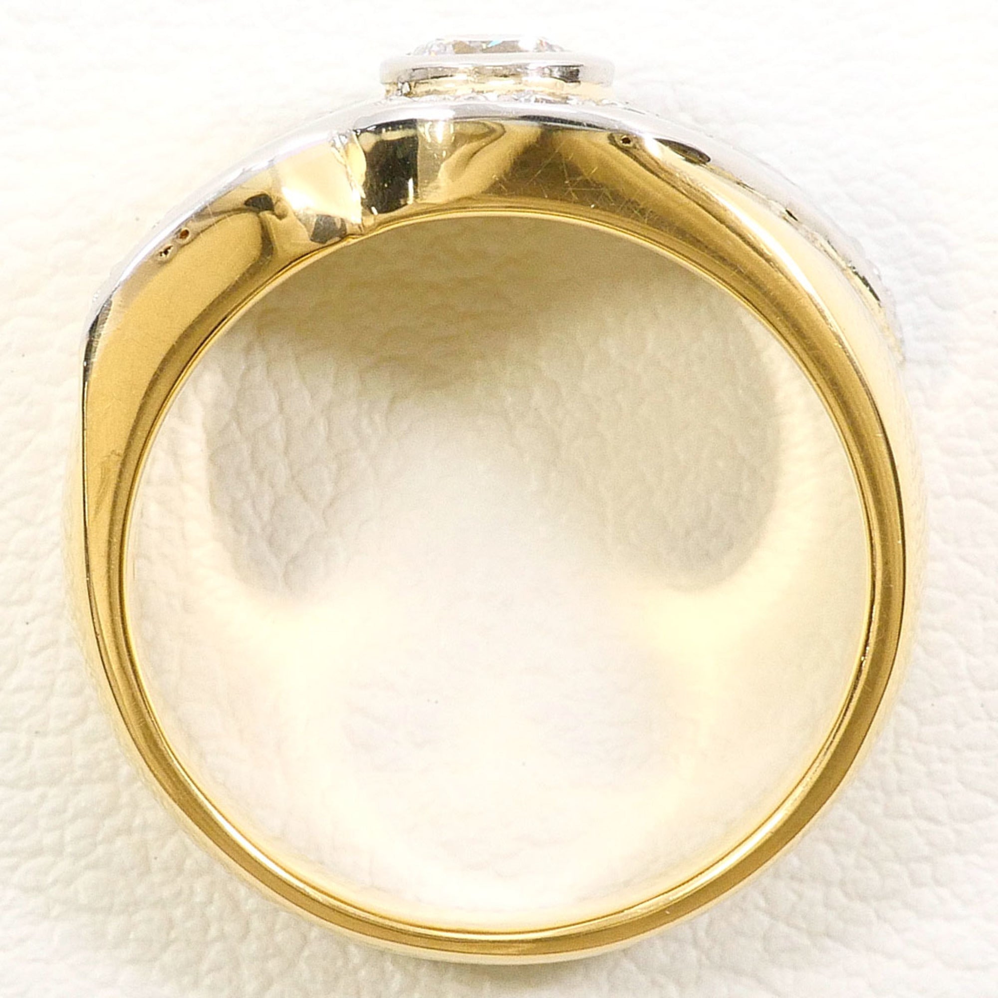 Unbranded Platinum Yellow Gold Yellow Gold (18K) Platinum 900 Band Ring (Pre-Owned)