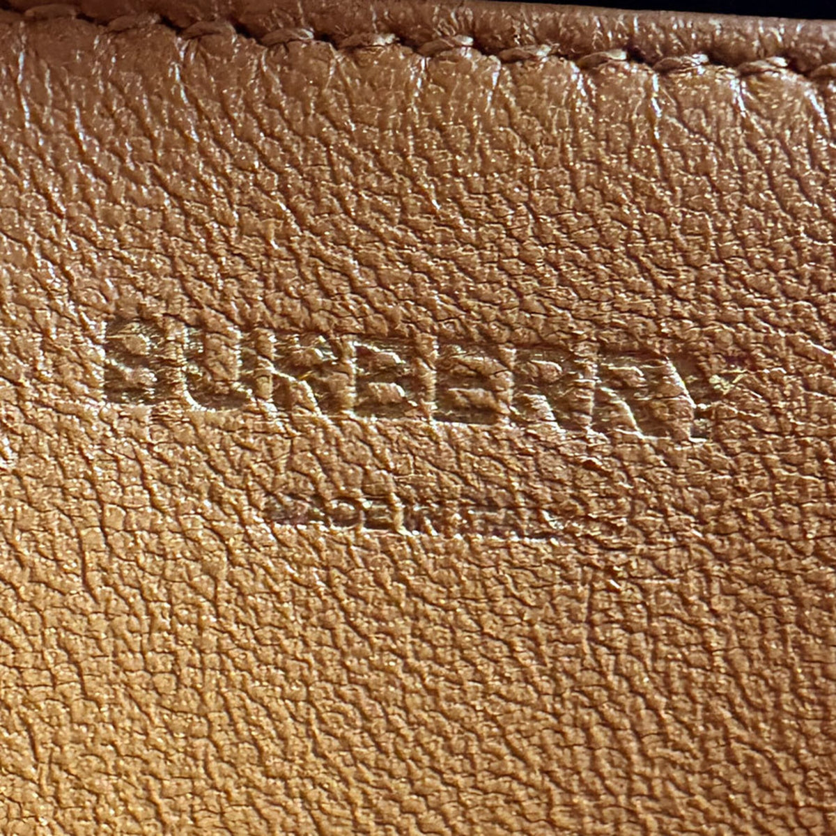 Burberry Camel Leather Shoulder Bag (Pre-Owned)