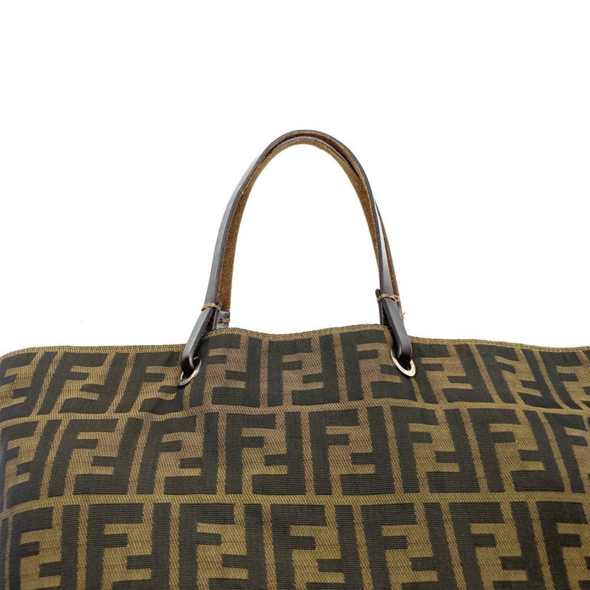 Fendi Brown Nylon Shoulder Bag Tote Bag (Pre-Owned)