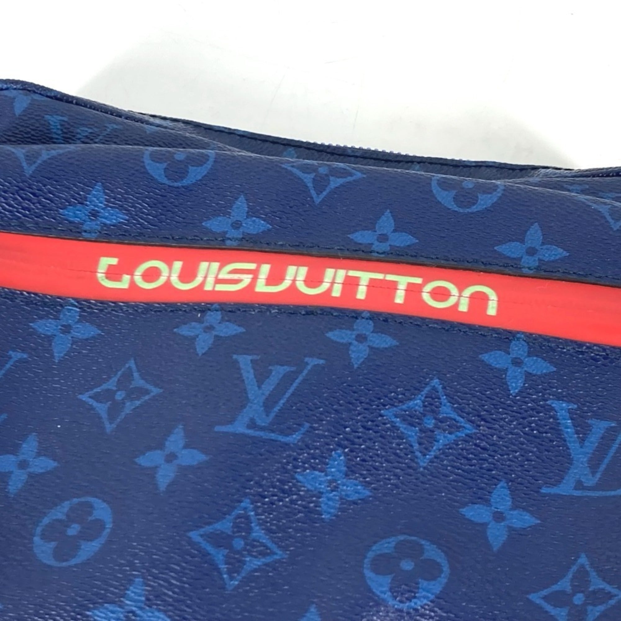 Louis Vuitton Blue Green Red Color Monogram Canvas Shoulder Bag (Pre-Owned)