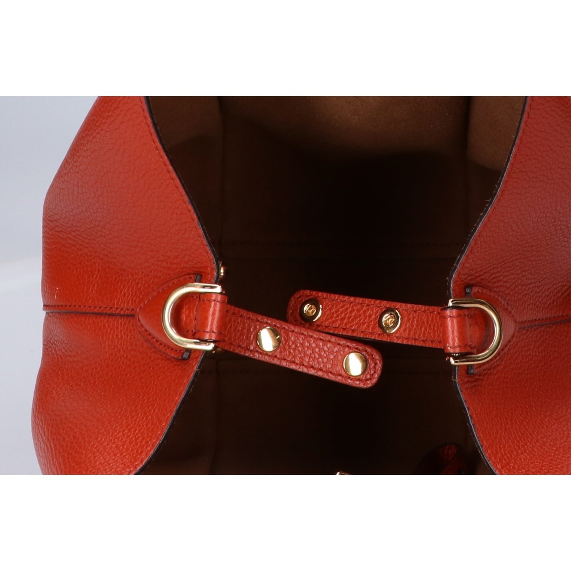 Tod's Orange Leather Handbag Shopping Bag (Pre-Owned)