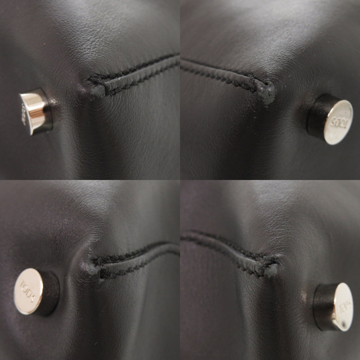 Tod's Black Leather Handbag Shoulder Bag (Pre-Owned)