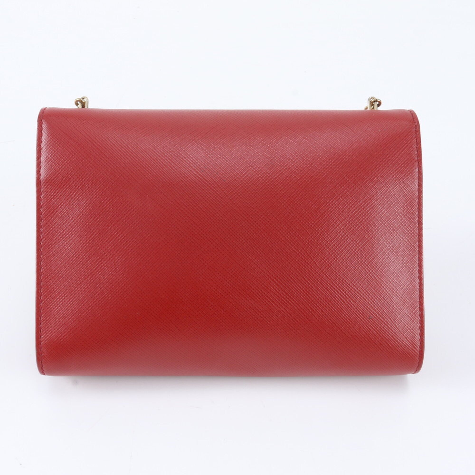 Salvatore Ferragamo Red Color Leather Shoulder Bag (Pre-Owned)