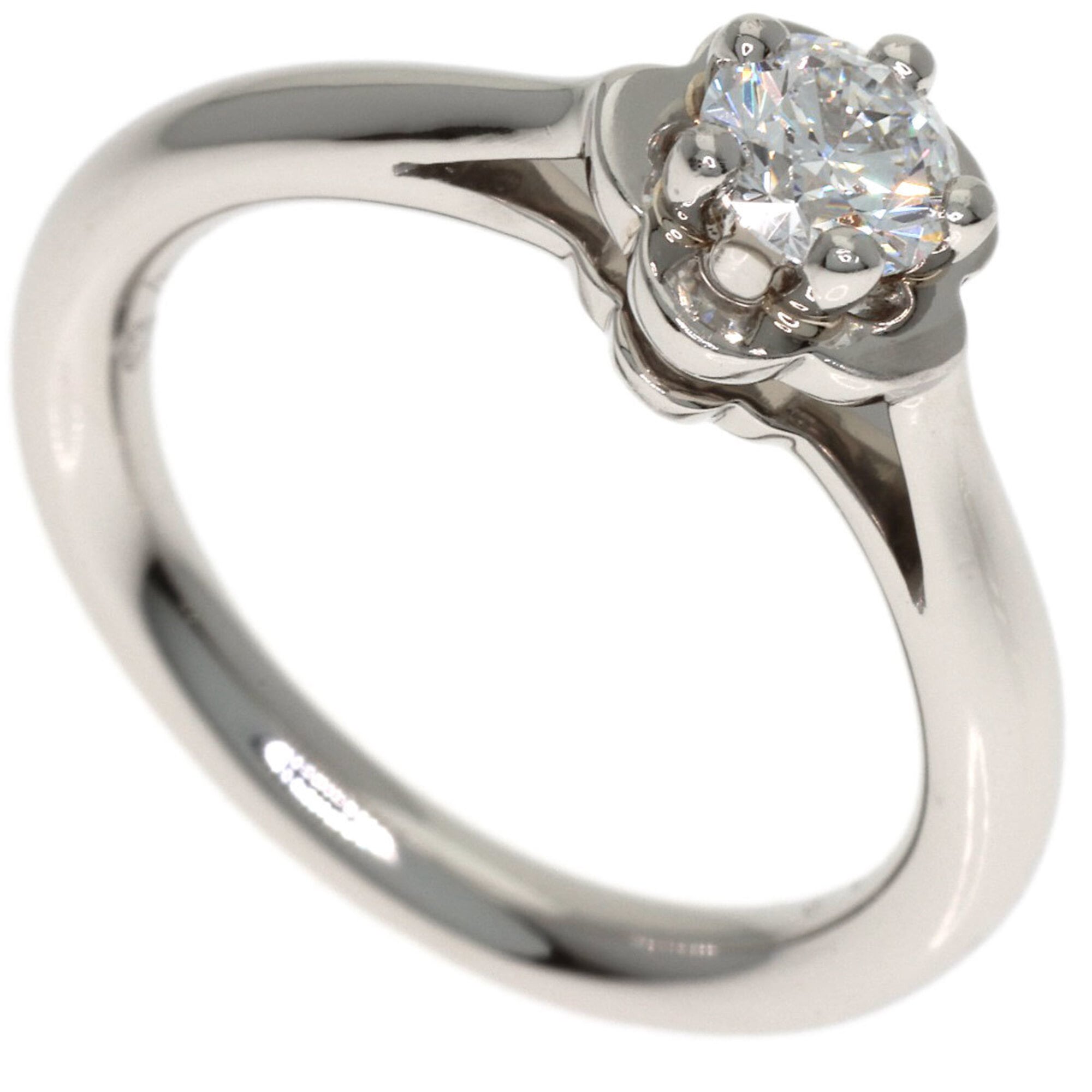 Chanel Platinum 950 Band Ring (Pre-Owned)