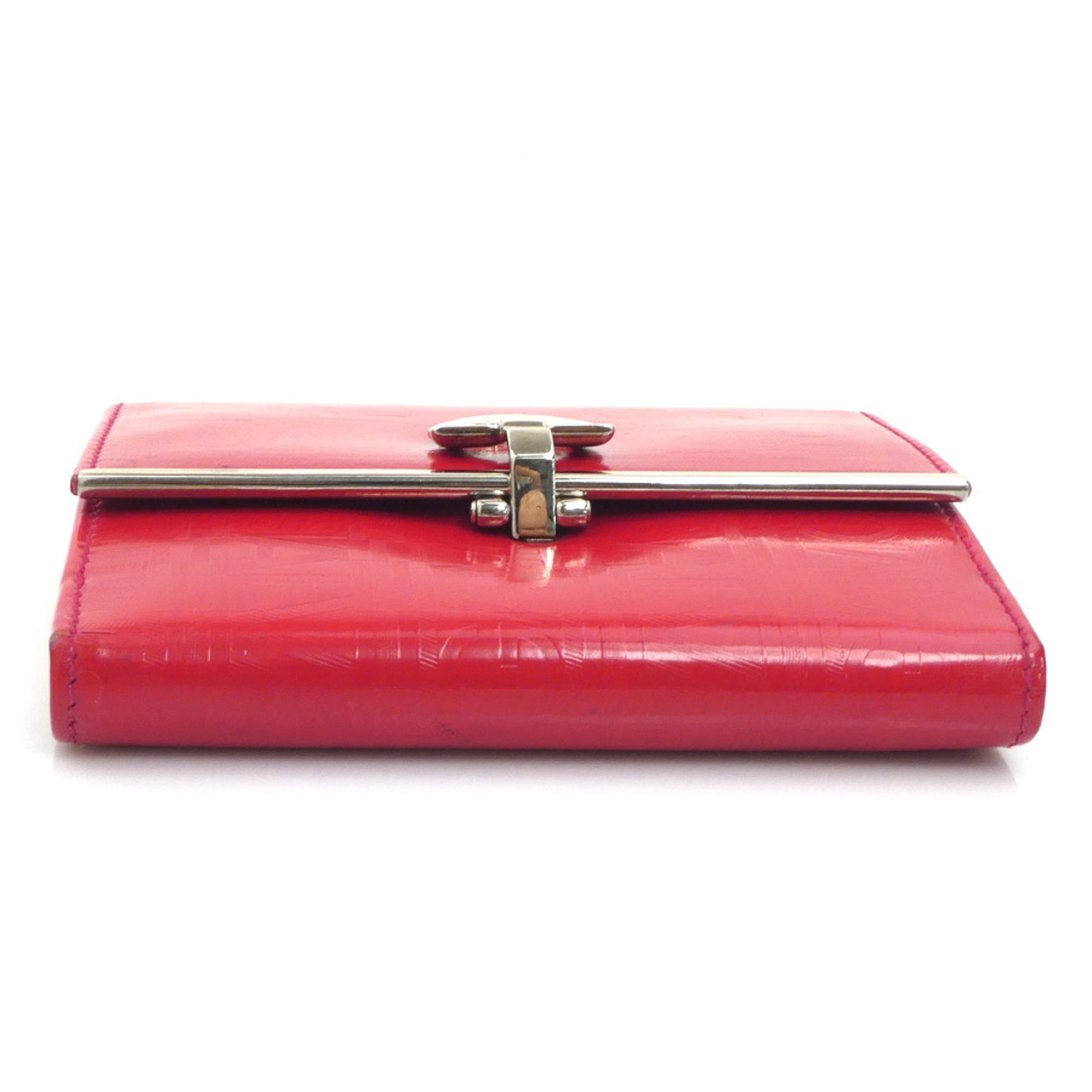 Salvatore Ferragamo Red Color Leather Wallet (Bi-Fold) (Pre-Owned)
