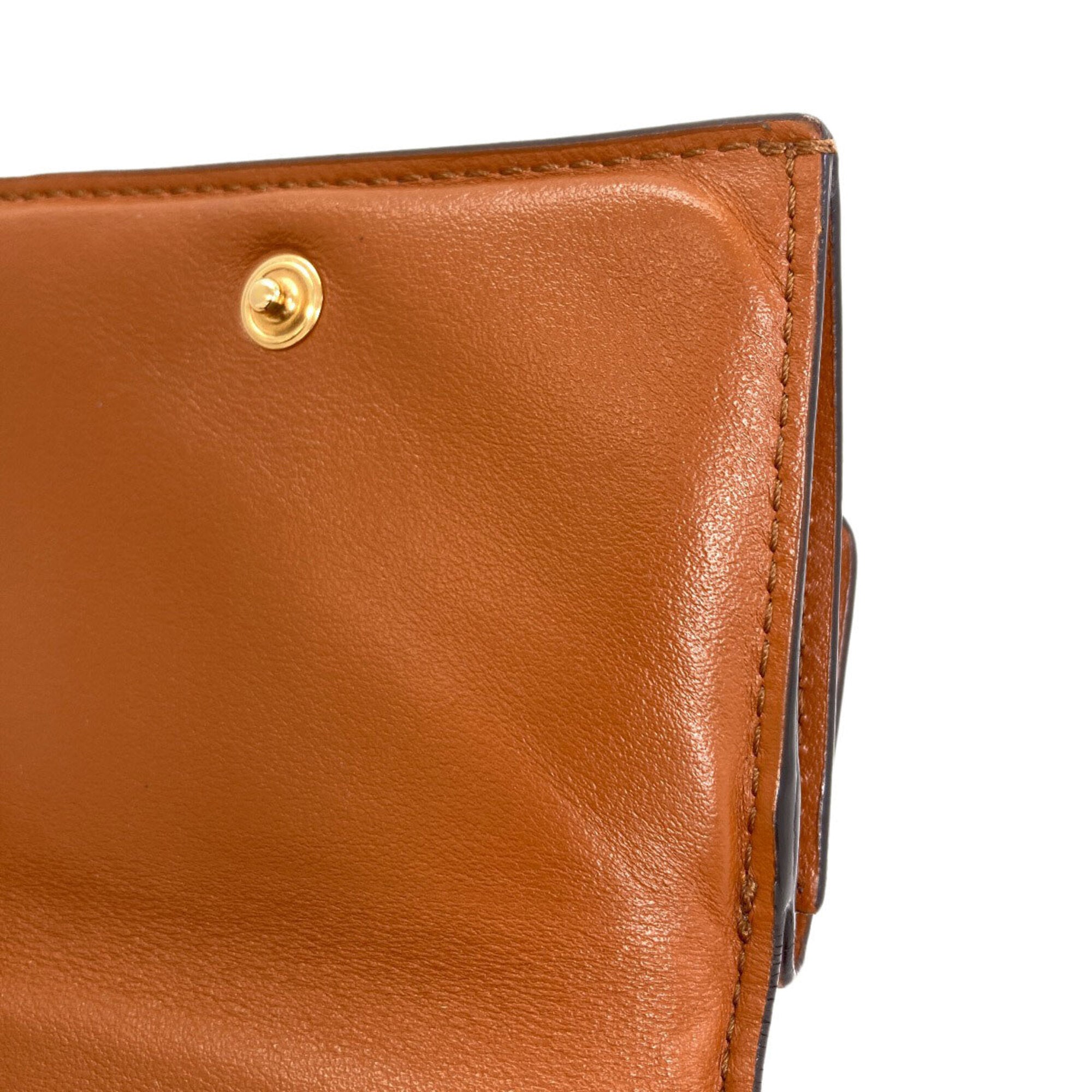 Fendi Brown Leather Wallet (Tri-Fold) (Pre-Owned)
