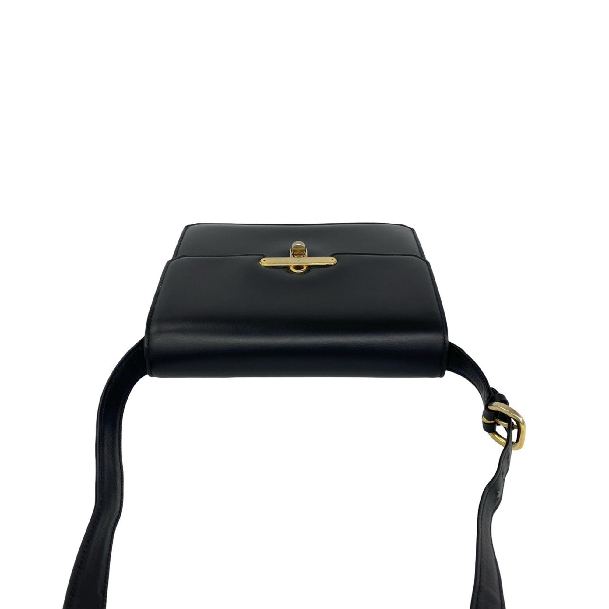 Gucci Black Leather Pochette Shoulder Bag (Pre-Owned)