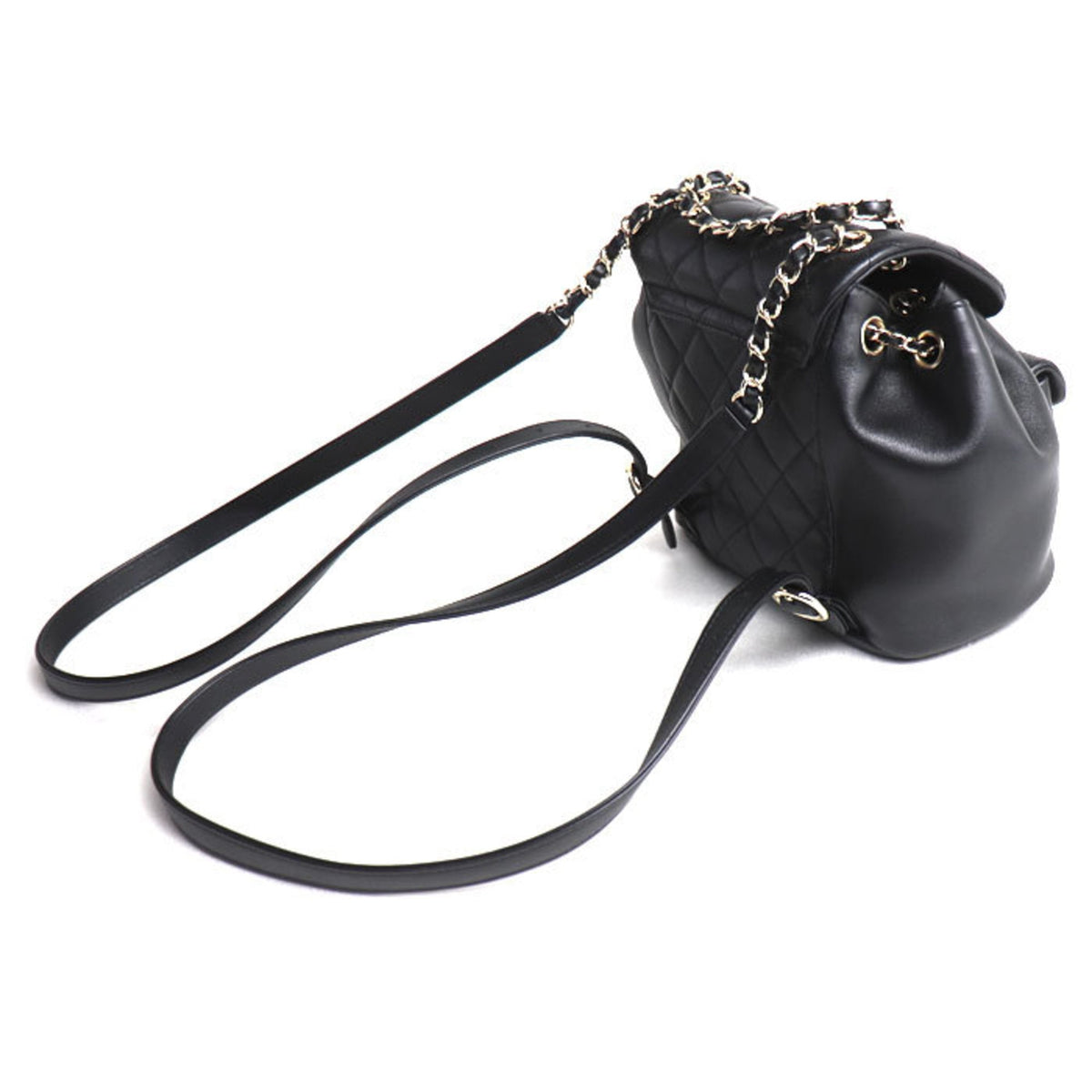 Chanel Black Leather Backpack (Pre-Owned)