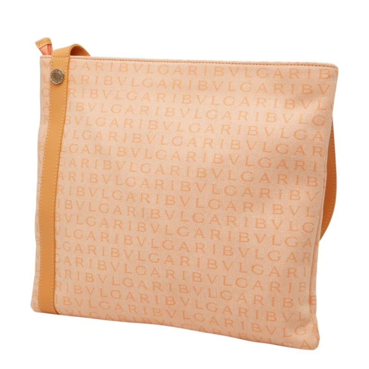 Bvlgari Beige Canvas Leather Shoulder Bag (Pre-Owned)