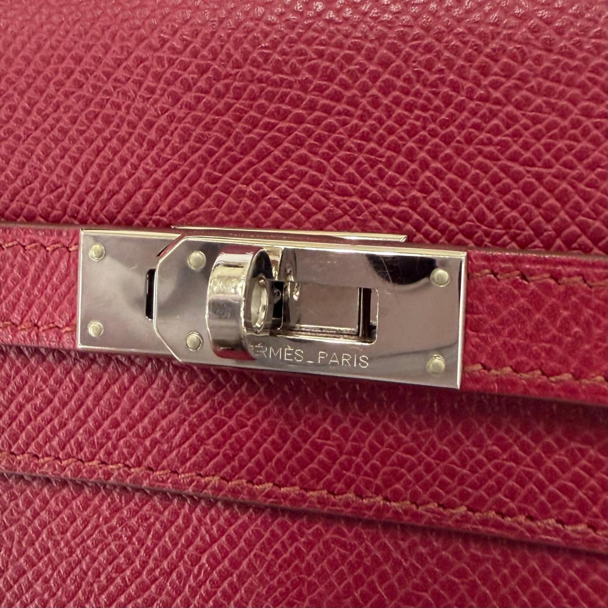 Hermes Ruby Epsom Leather Long Wallet (Bi-Fold) (Pre-Owned)