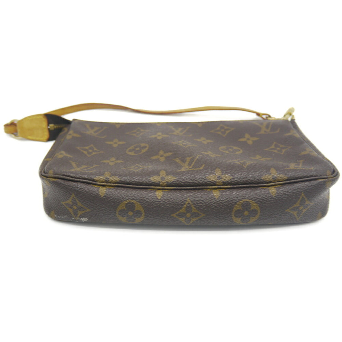Louis Vuitton Brown Monogram Leather Pochette Pouch (Pre-Owned)