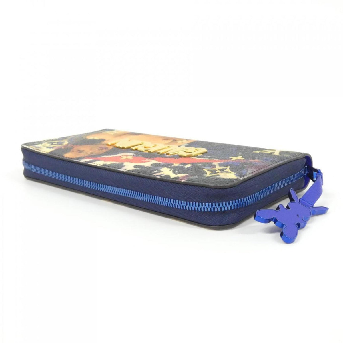 Louis Vuitton Dark Blue Coated Canvas Long Wallet (Bi-Fold) (Pre-Owned)