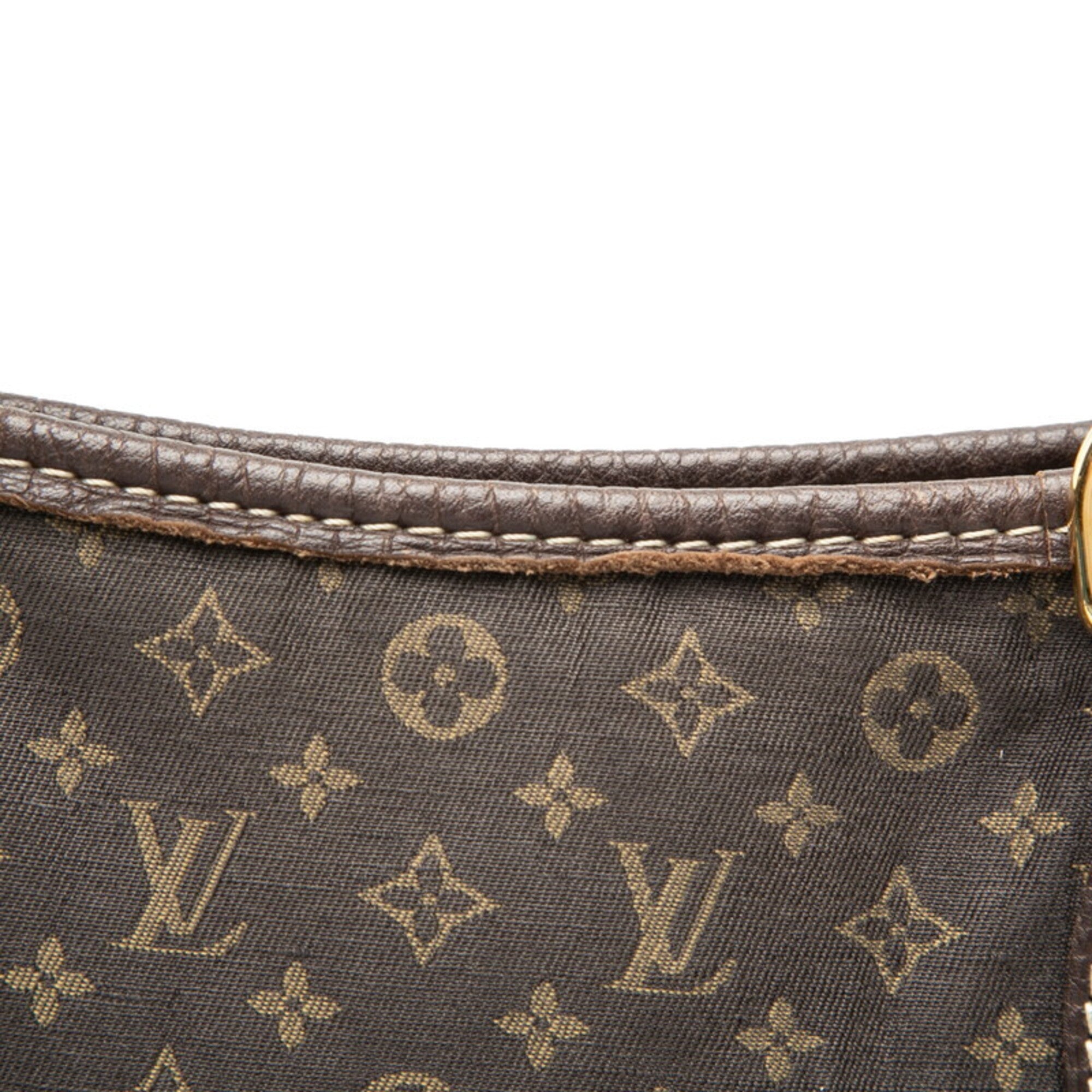 Louis Vuitton Brown Canvas Leather Handbag Shoulder Bag (Pre-Owned)