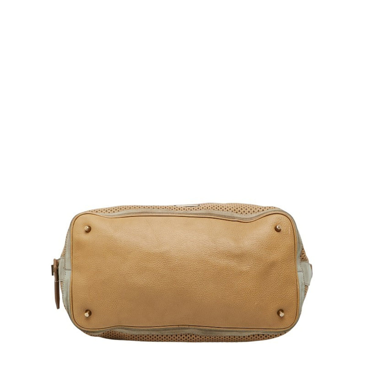 Burberry Beige Leather Handbag Shoulder Bag (Pre-Owned)