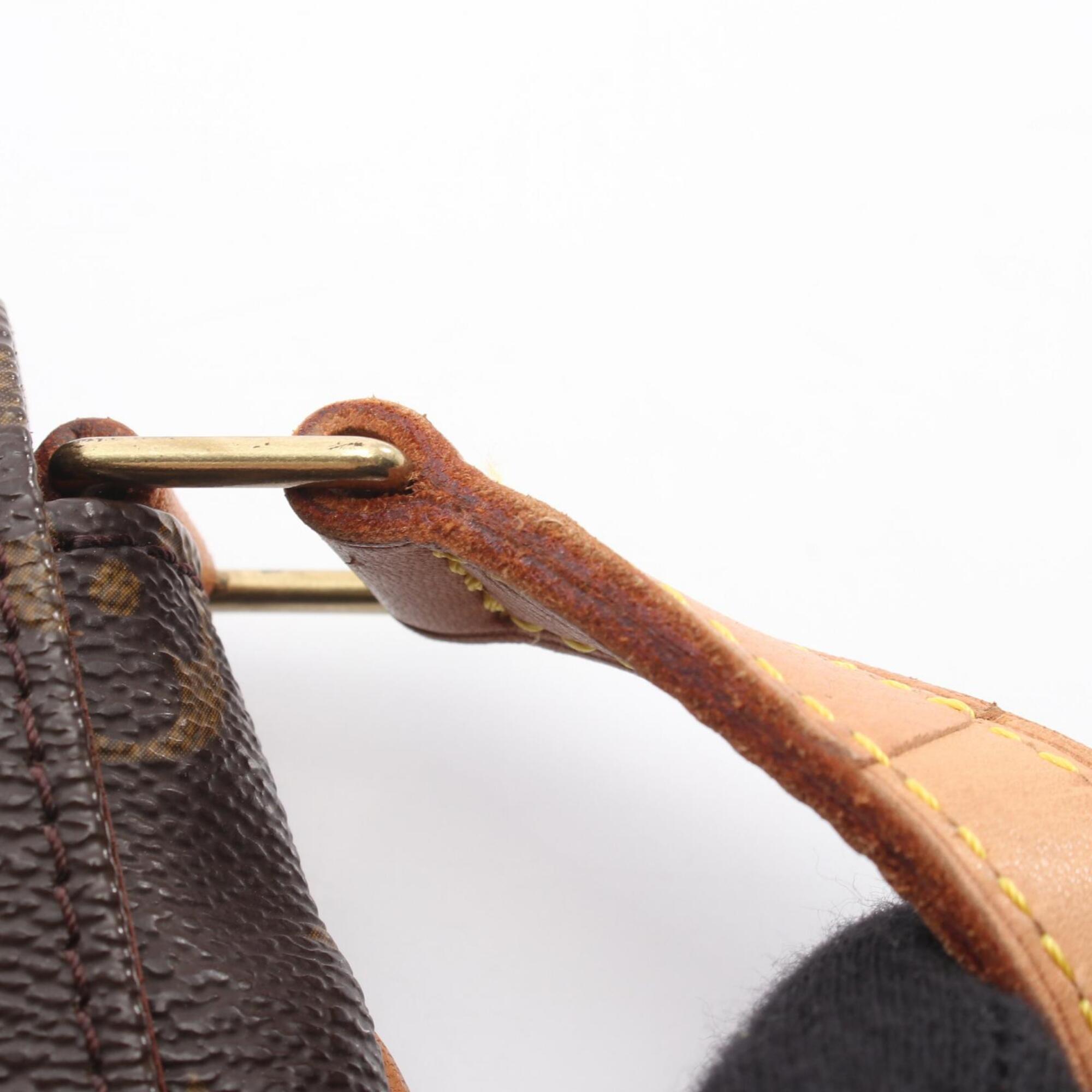 Louis Vuitton Brown Coated Canvas Leather Handbag Shoulder Bag (Pre-Owned)