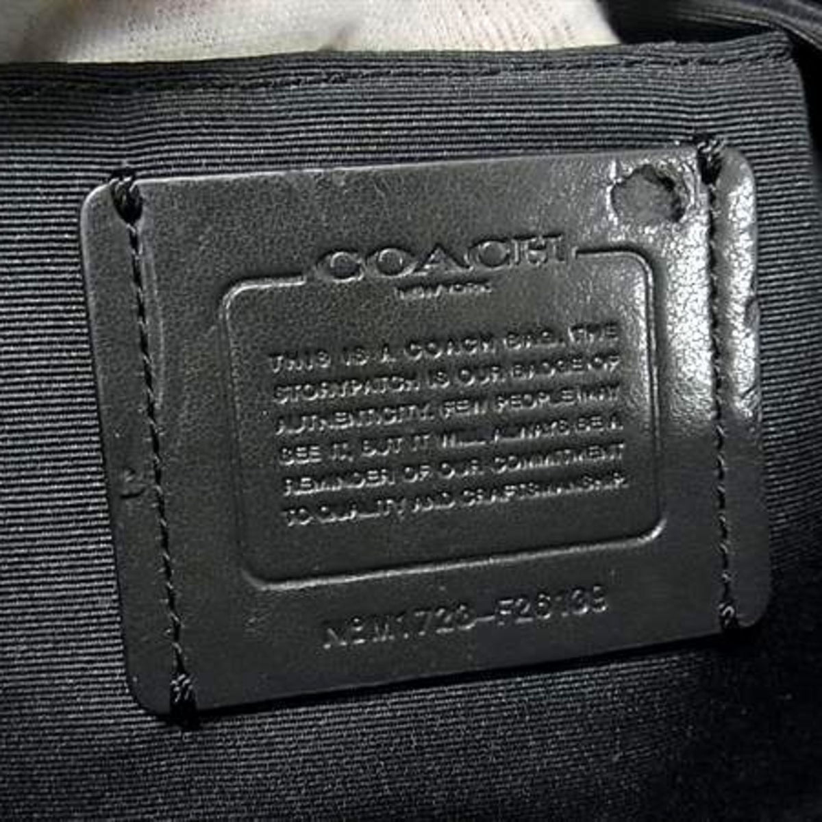 Coach Signature Black Brown Pvc Leather Handbag (Pre-Owned)