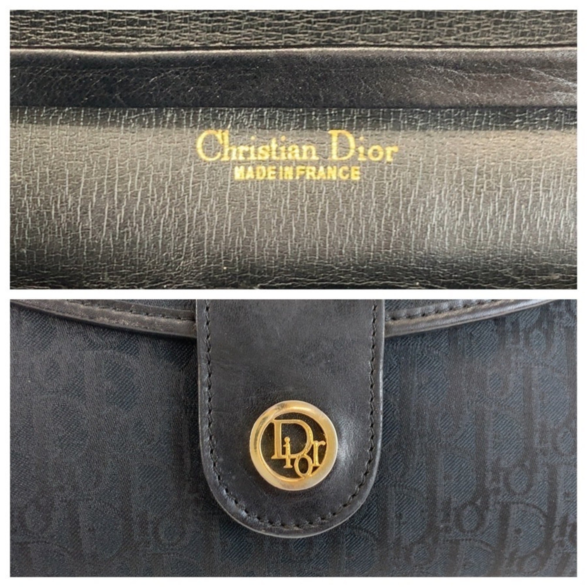 Christian Dior Black Trotter Leather Pochette Shoulder Bag (Pre-Owned)