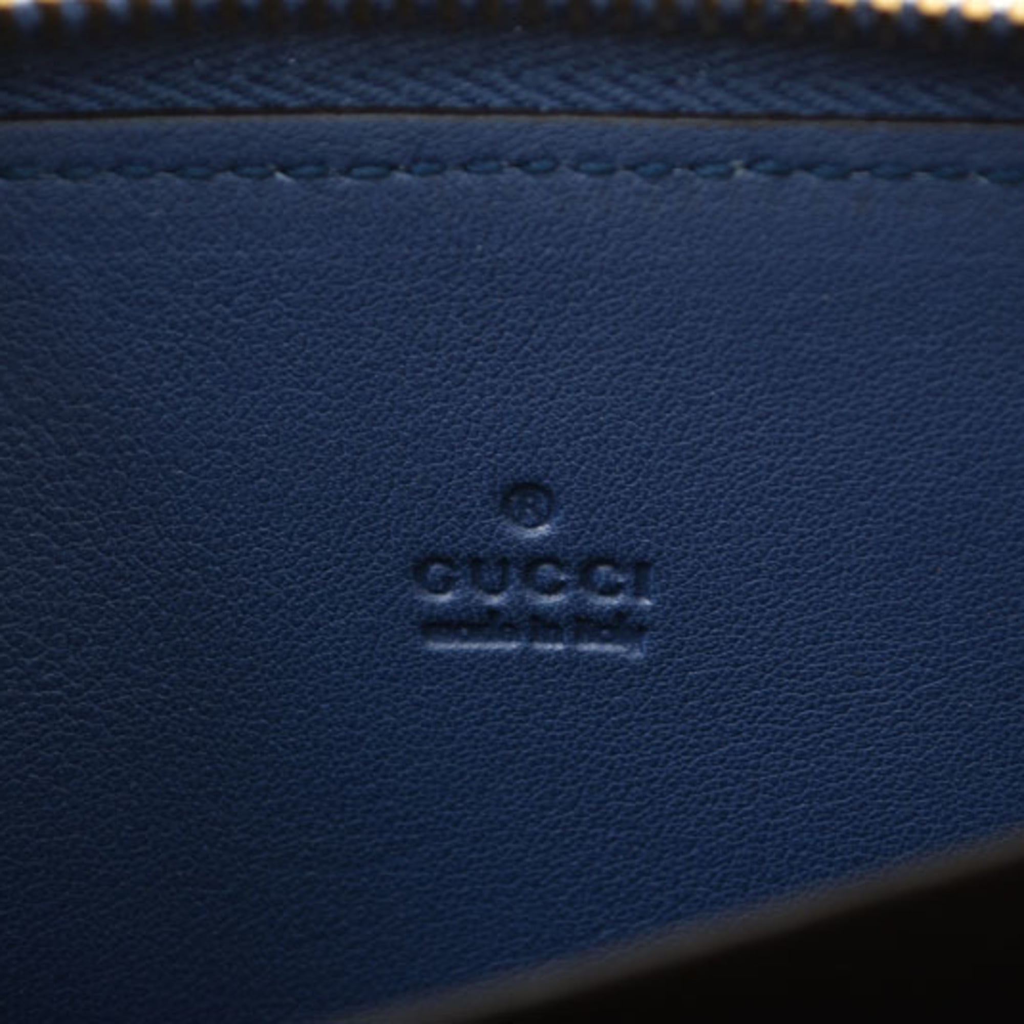 Gucci Blue Leather Coin Purse/Coin Case (Pre-Owned)