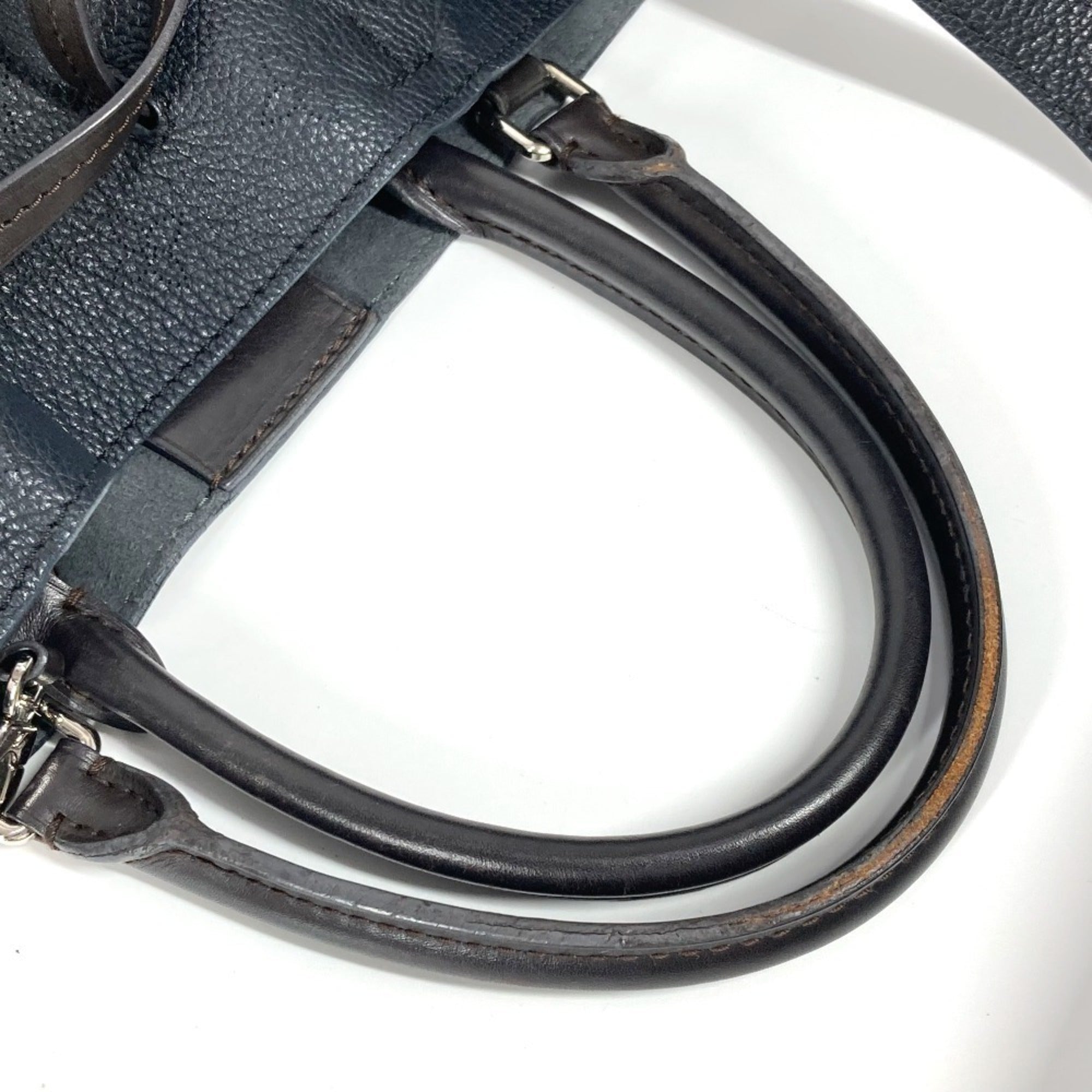 Louis Vuitton Black Noir Monogram Mahina Leather Leather Handbag Shoulder Bag Tote Bag (Pre-Owned)