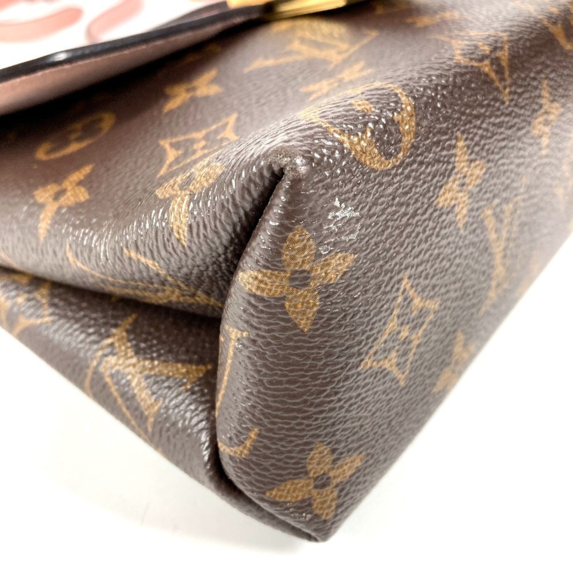 Louis Vuitton Monogram Brown Pink Rose Poudre Monogram Leather Handbag Shoulder Bag (Pre-Owned)