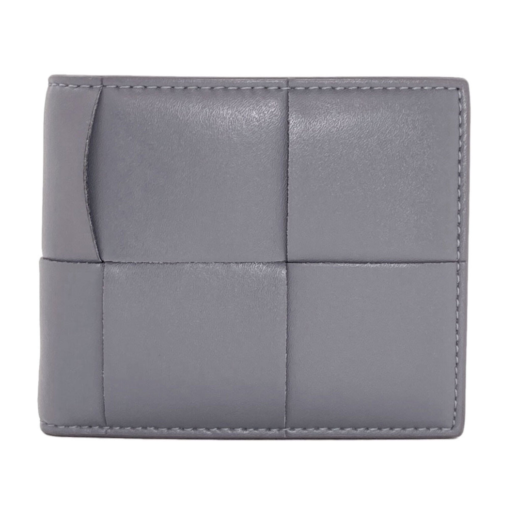 Bottega Veneta Gray Leather Wallet (Bi-Fold) (Pre-Owned)
