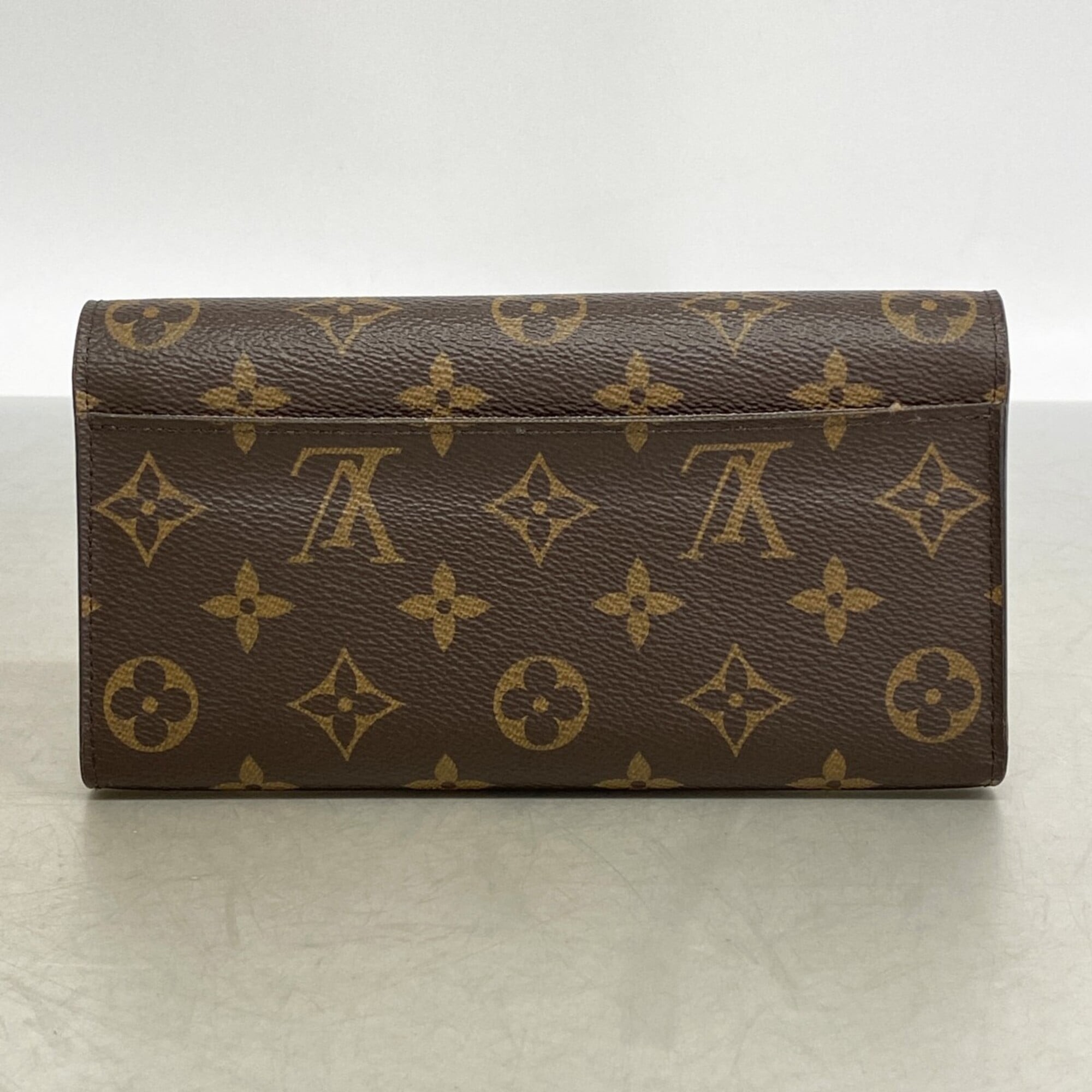 Louis Vuitton Brown Fuchsia Long Wallet (Bi-Fold) (Pre-Owned)