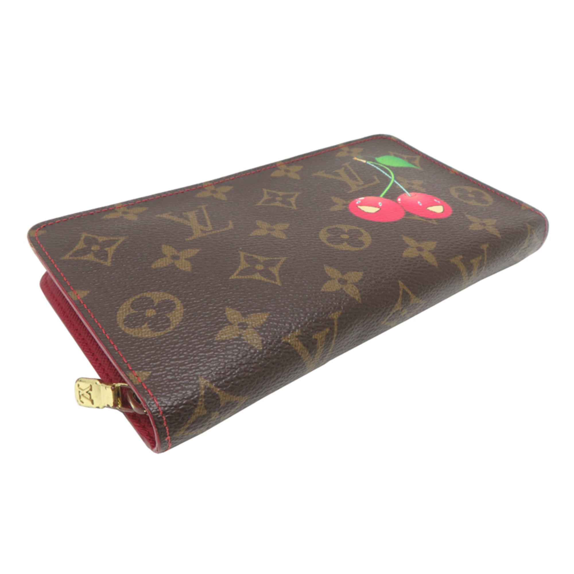 Louis Vuitton Brown Monogram Cherry Blossom Long Wallet (Bi-Fold) (Pre-Owned)