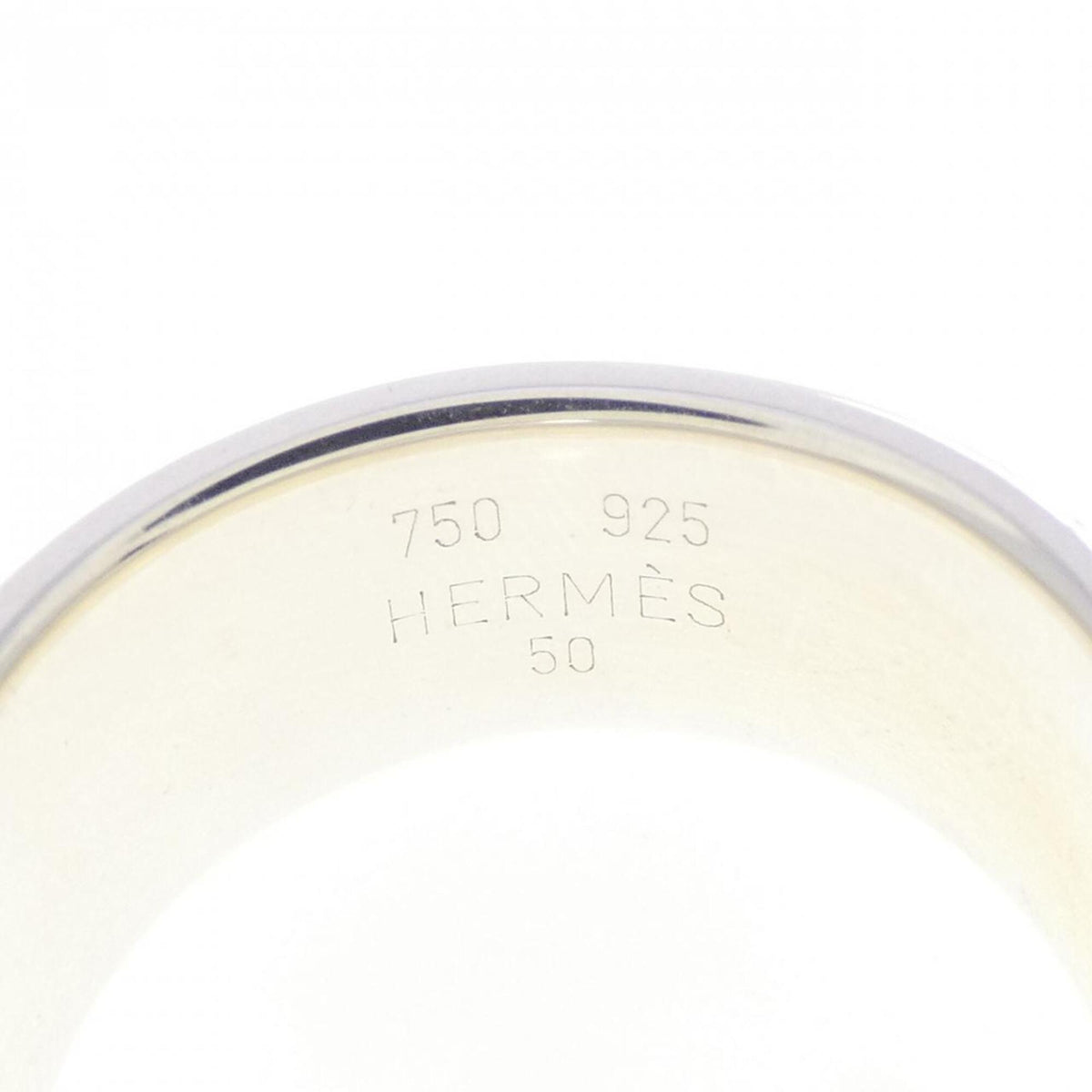 Hermes Yellow Gold (18K) Silver 925 Band Ring (Pre-Owned)