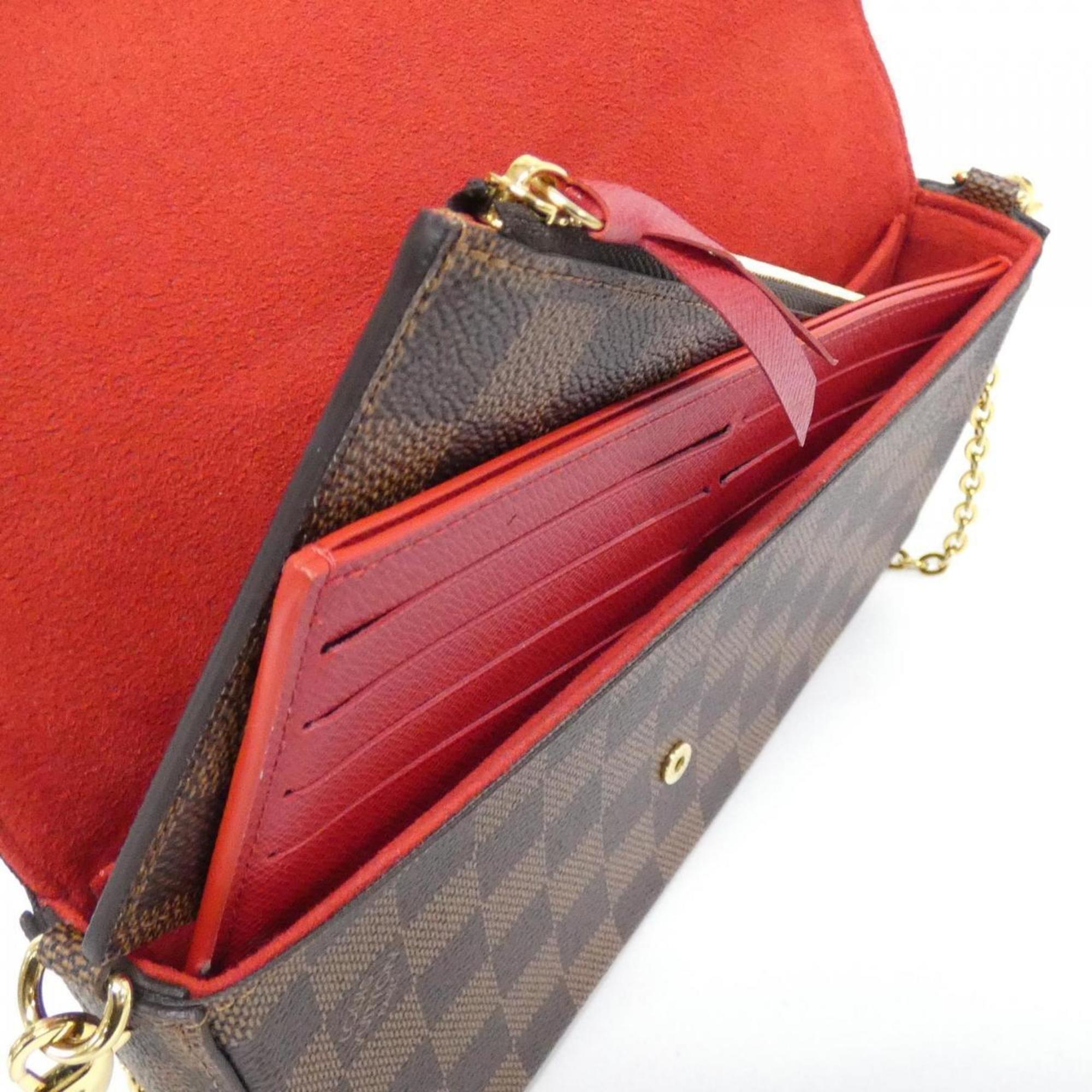 Louis Vuitton Brown Coated Canvas Pochette Shoulder Bag (Pre-Owned)