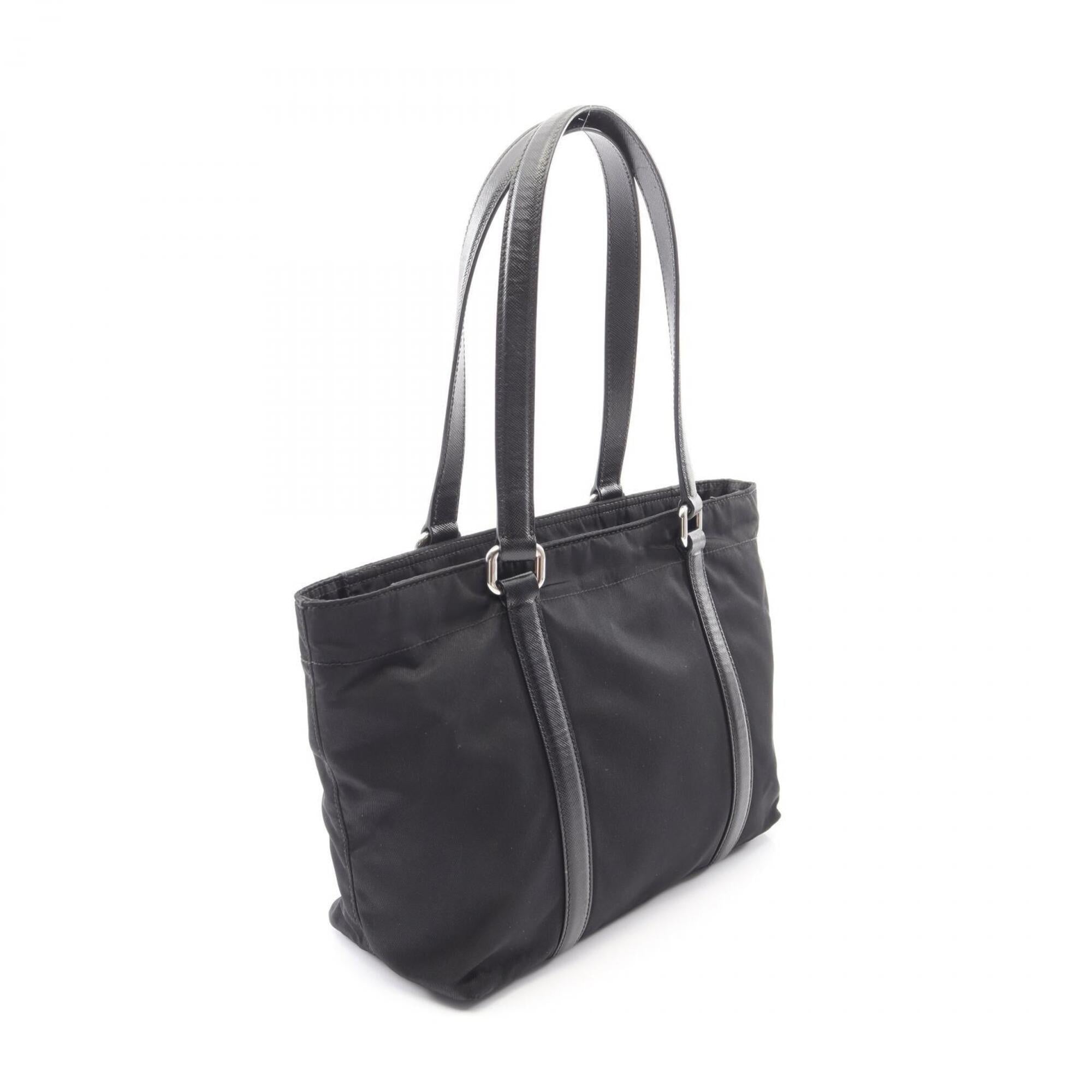 Prada Black Nylon Saffiano Handbag Tote Bag (Pre-Owned)