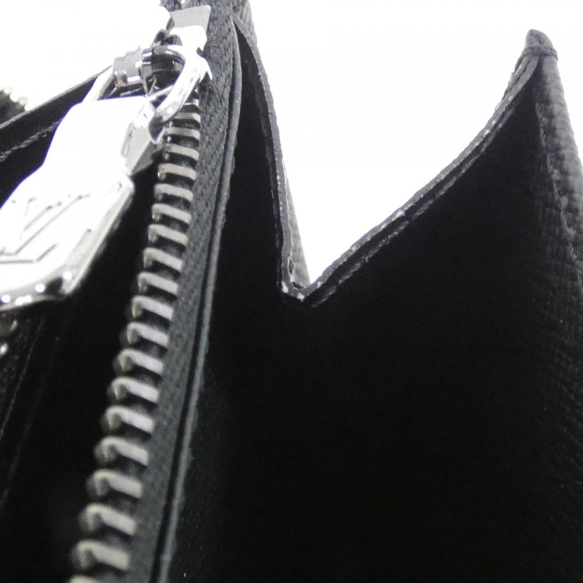 Louis Vuitton Black Coated Canvas Long Wallet (Bi-Fold) (Pre-Owned)