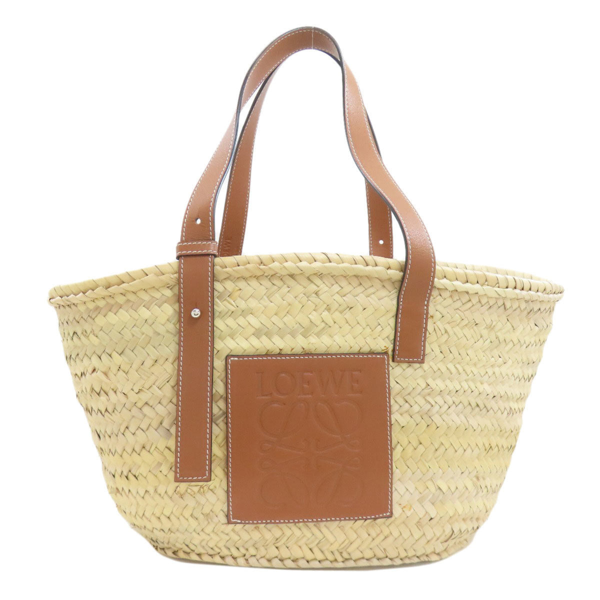 Loewe Beige Raffia Basket Tote Bag (Pre-Owned)