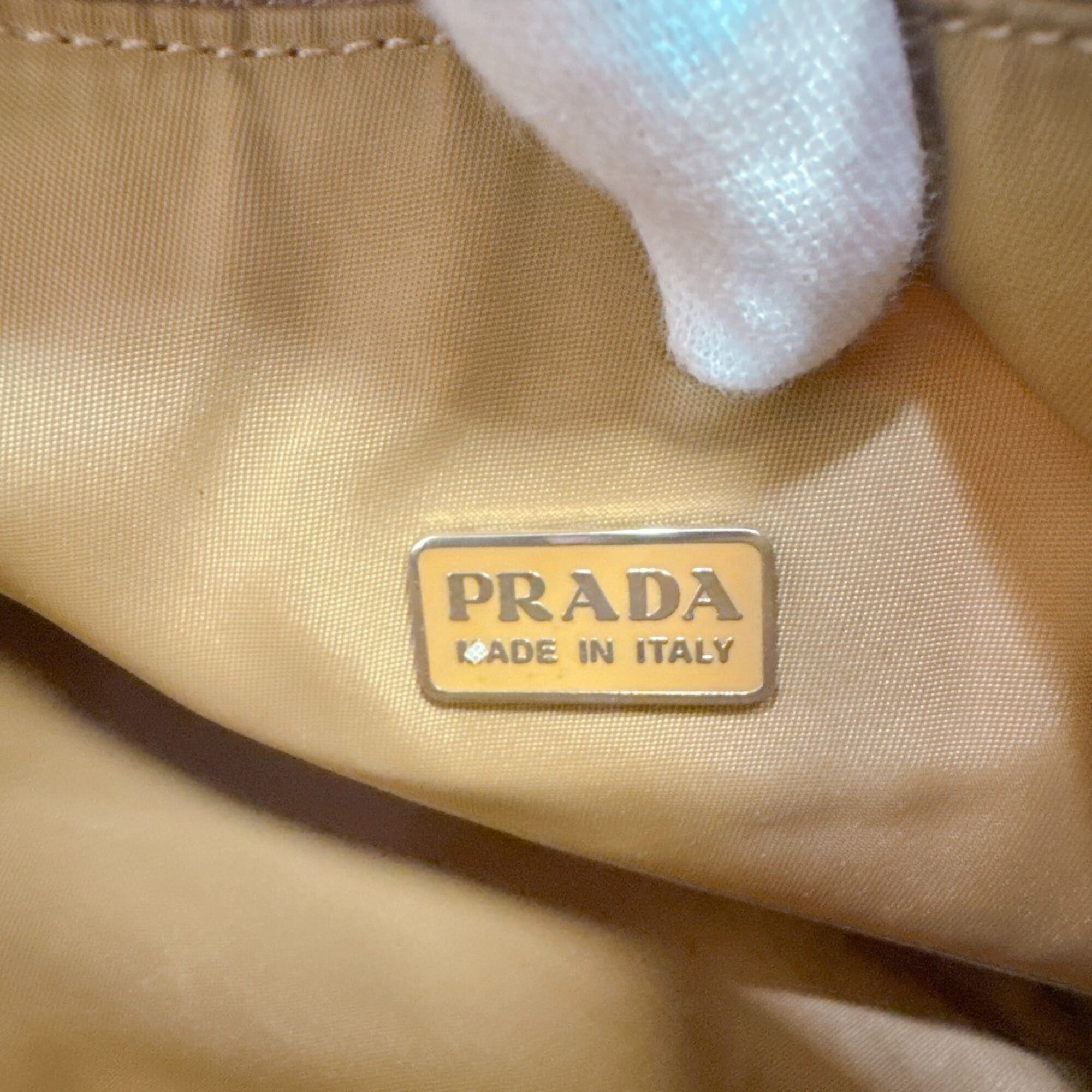 Prada Beige Nylon Pouch (Pre-Owned)
