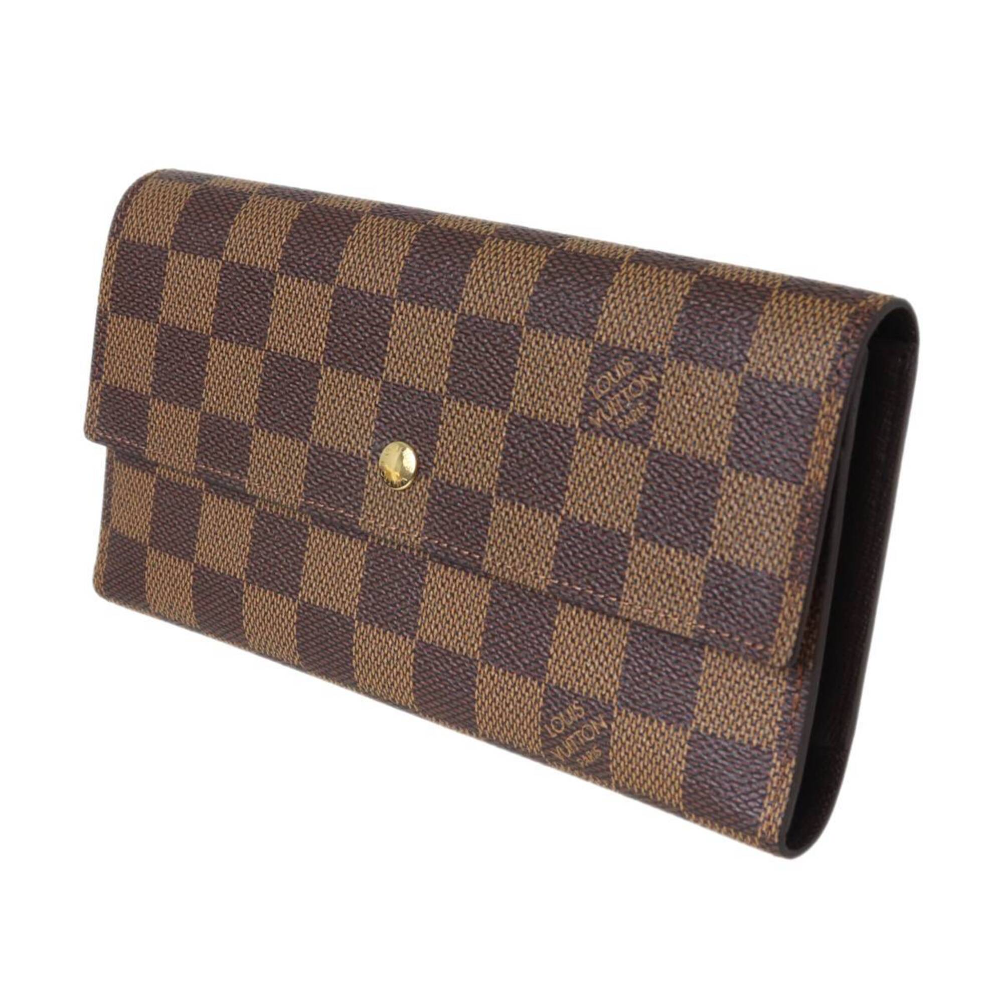 Louis Vuitton Damier Damier Canvas Ebene Long Wallet (Tri-Fold) (Pre-Owned)