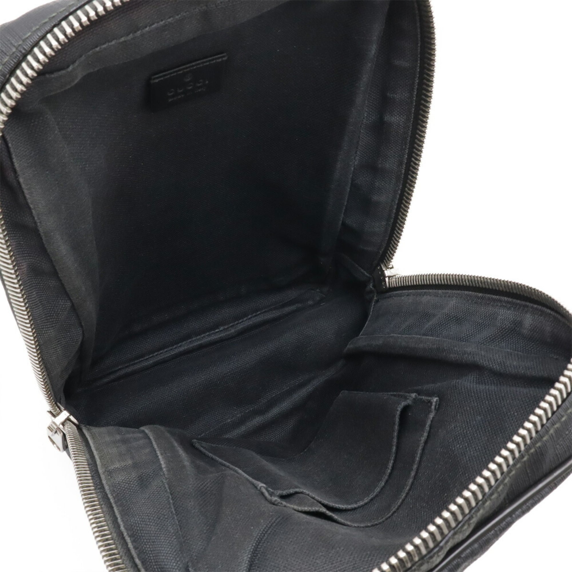 Gucci Black Gray Navy Red Color Gg Supreme Leather Shoulder Bag Sling Bag (Pre-Owned)