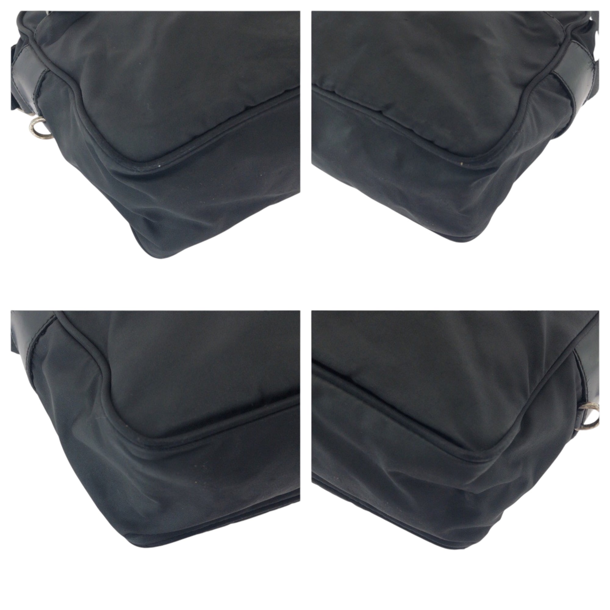 Prada Black Nylon Pochette Shoulder Bag (Pre-Owned)