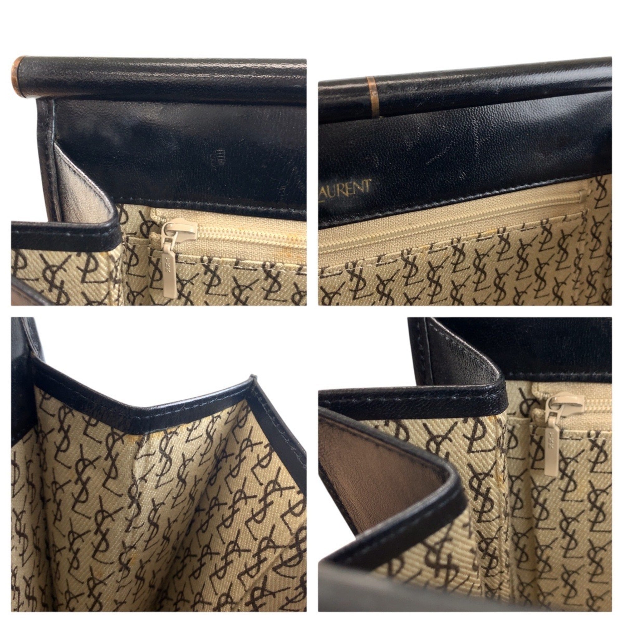 Yves Saint Laurent Black Leather Clutch Bag (Pre-Owned)