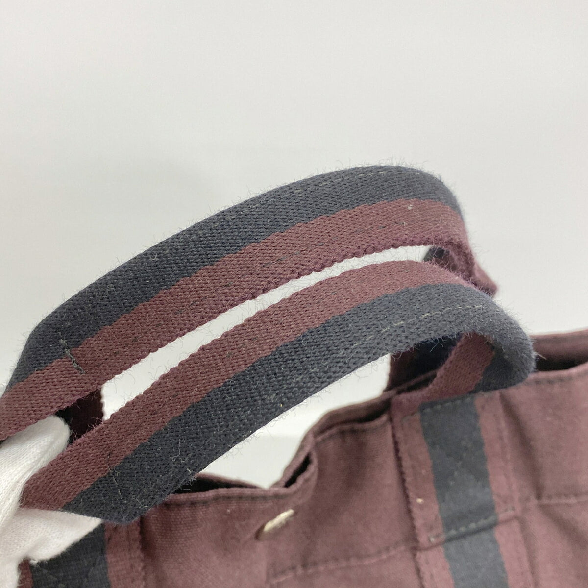 Hermes Black Bordeaux Canvas Tote Bag (Pre-Owned)