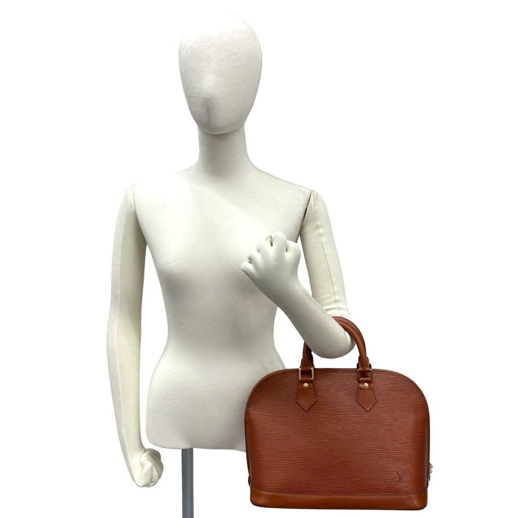 Louis Vuitton Brown Leather Boston Bag Handbag (Pre-Owned)