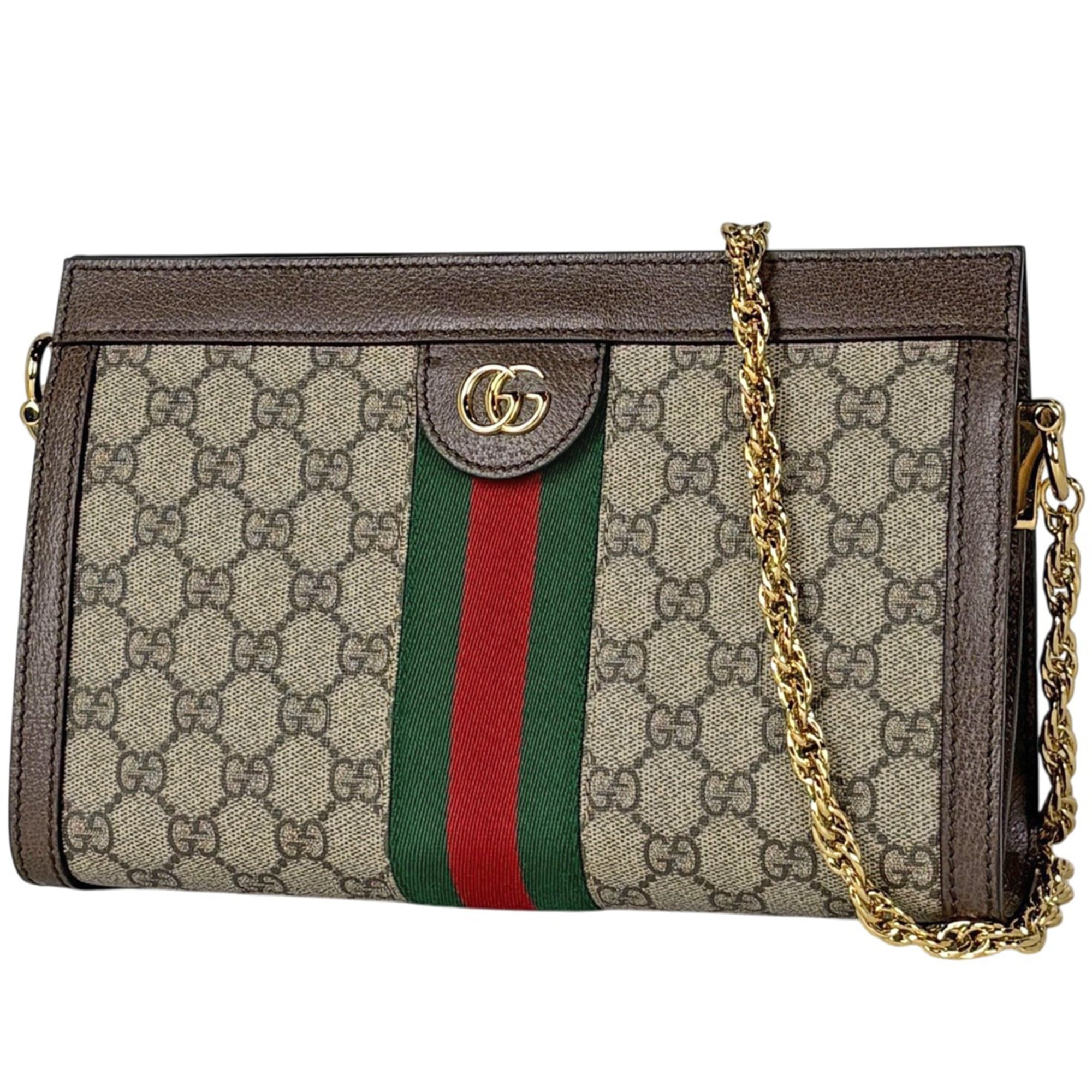 Gucci Beige Brown Gg Supreme Shoulder Bag (Pre-Owned)