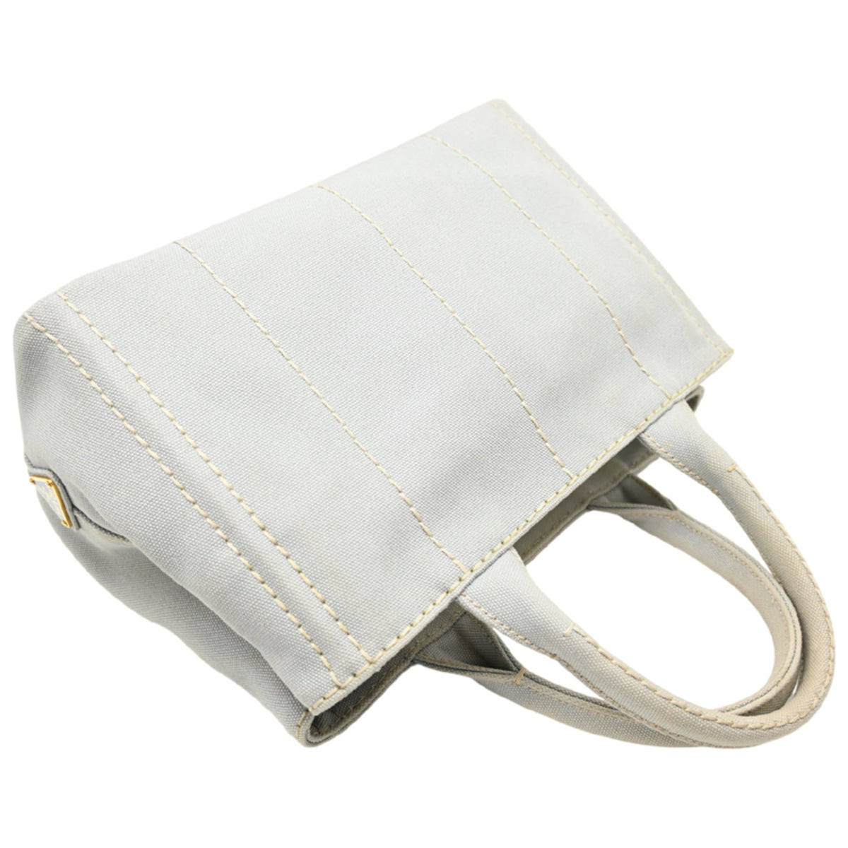 Prada Light Gray Denim Handbag (Pre-Owned)