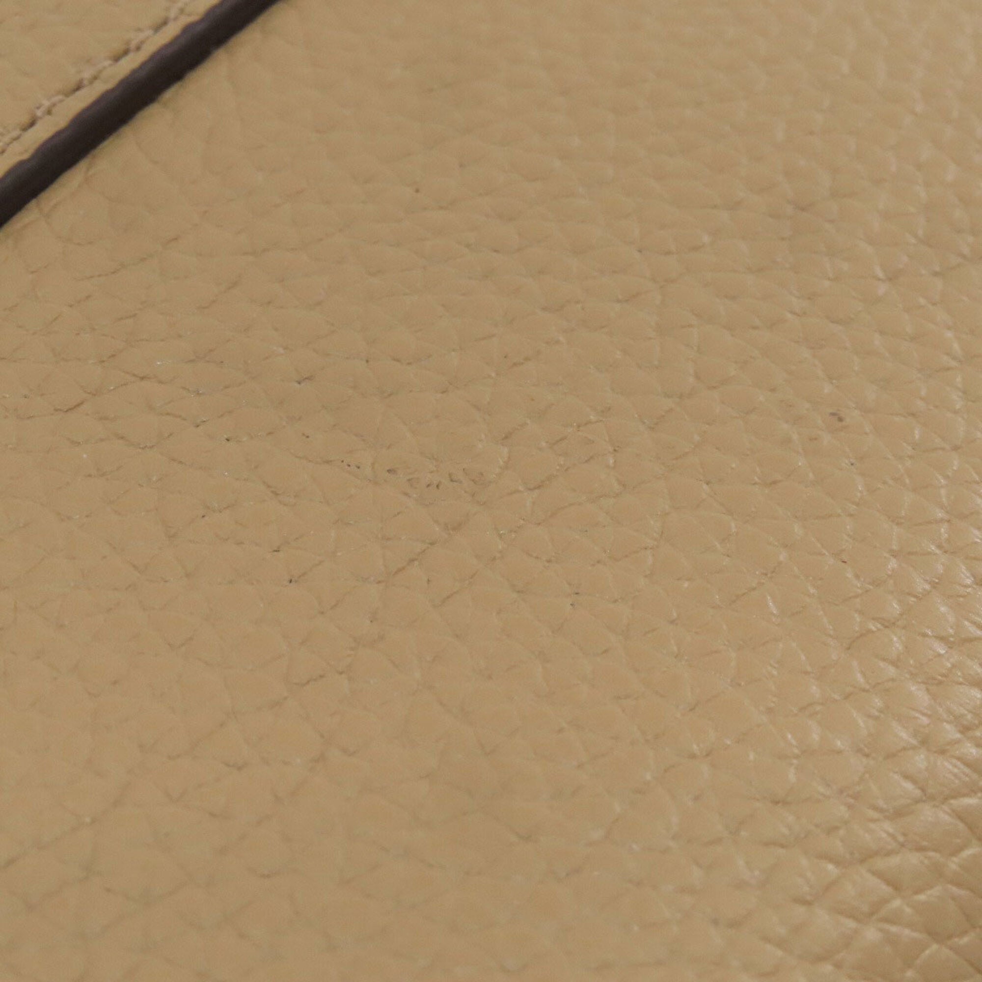 Michael Kors Beige Brown Leather Tote Bag (Pre-Owned)