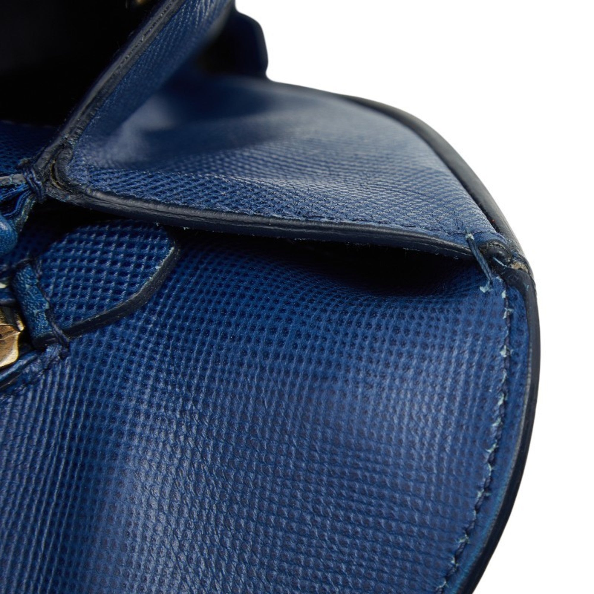 Prada Blue Leather Handbag (Pre-Owned)