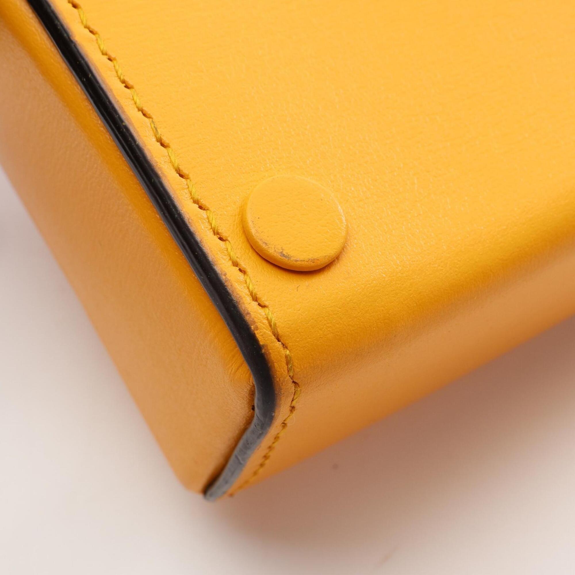 Gucci Yellow Leather Handbag Shoulder Bag (Pre-Owned)